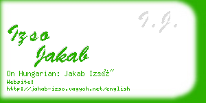 izso jakab business card